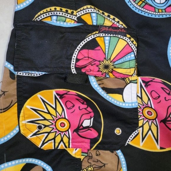 Vintage Fubu Fat Albert Character Allover Print Board Shorts Size XL - Picture 6 of 7